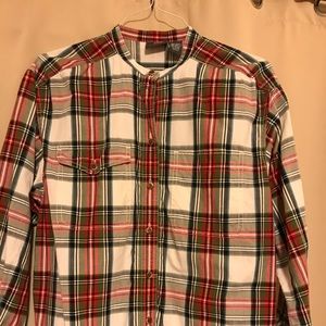 Lizwear plaid long sleeve blouse Size L